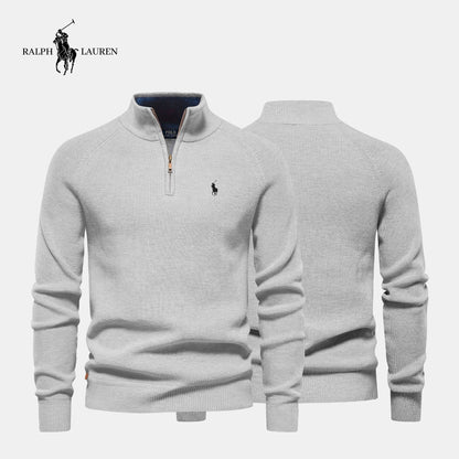 Zipped Collar Sweater R&L + Free Watch